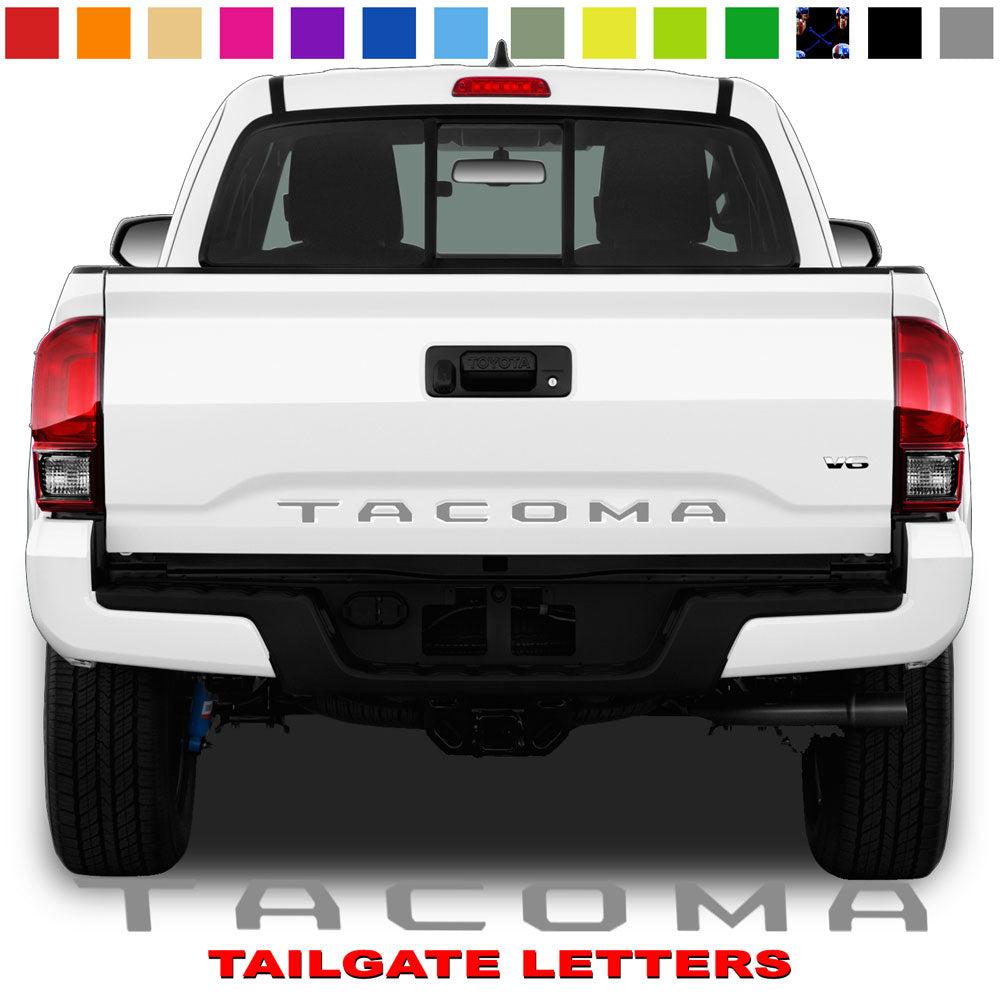 Toyota Tacoma Tailgate Lettering Blue