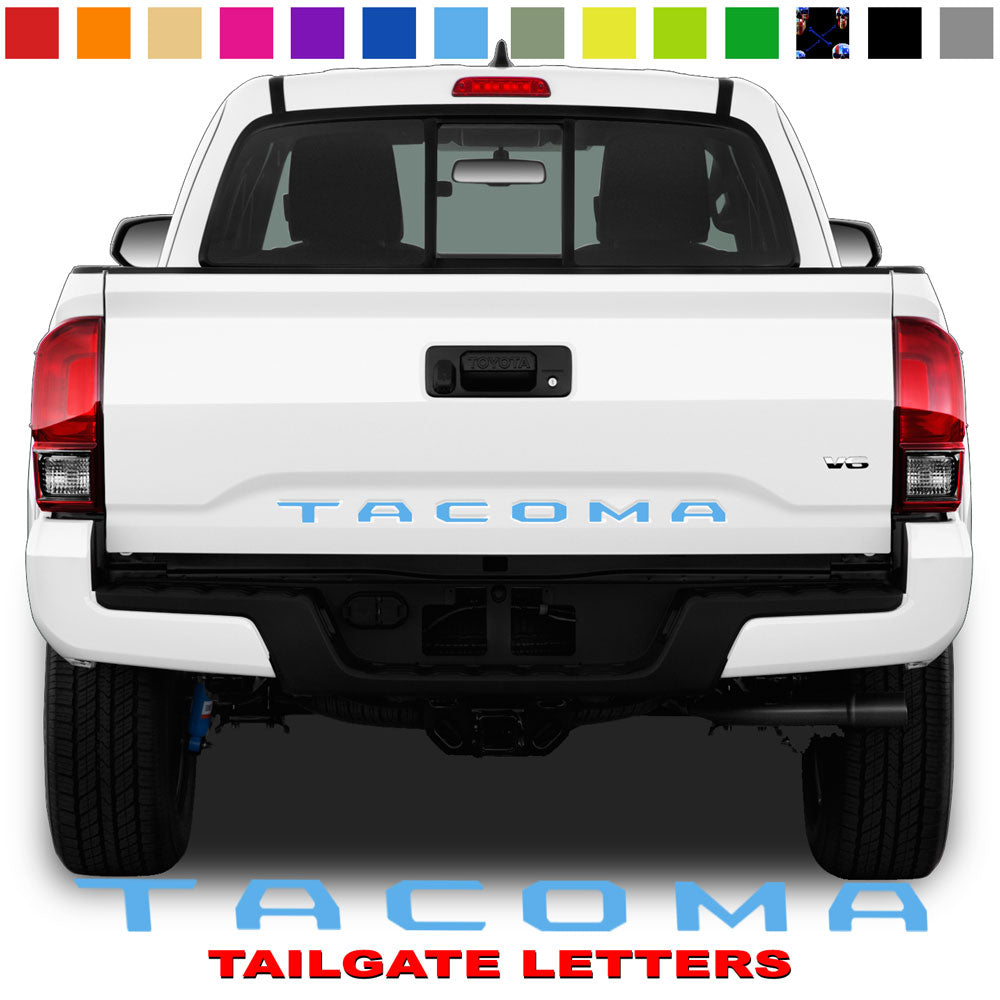 Toyota Tacoma Tailgate Lettering Red