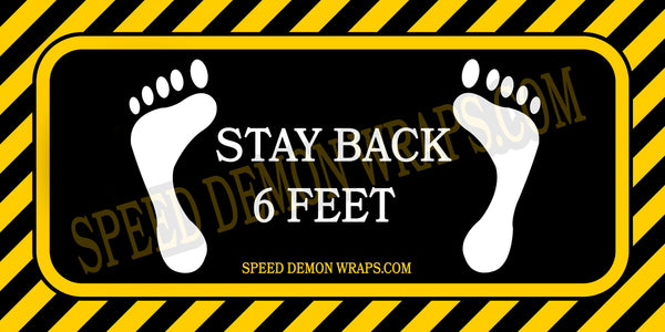 Covid-19 Stay Back 6 Feet Floor Decals