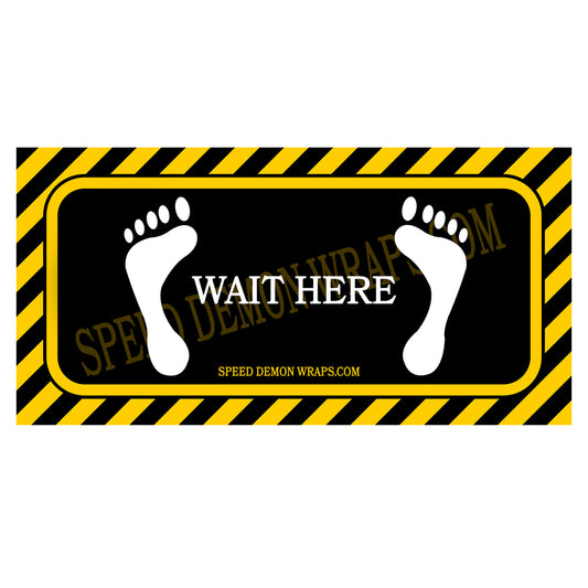 COVID-19 Wait Here Floor Decals