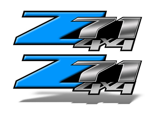 Light Blue Z71 4x4 Decals