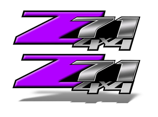 Purple Z71 4x4 Decals