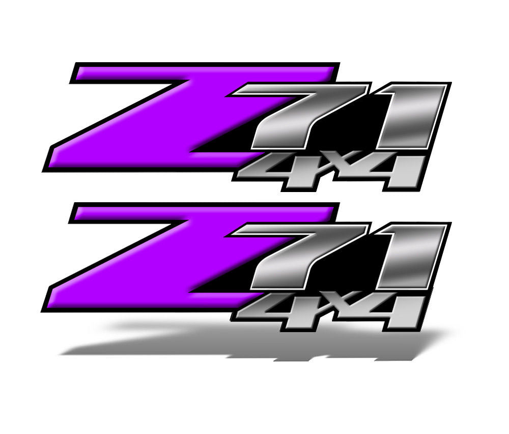 Purple Z71 4x4 Decals