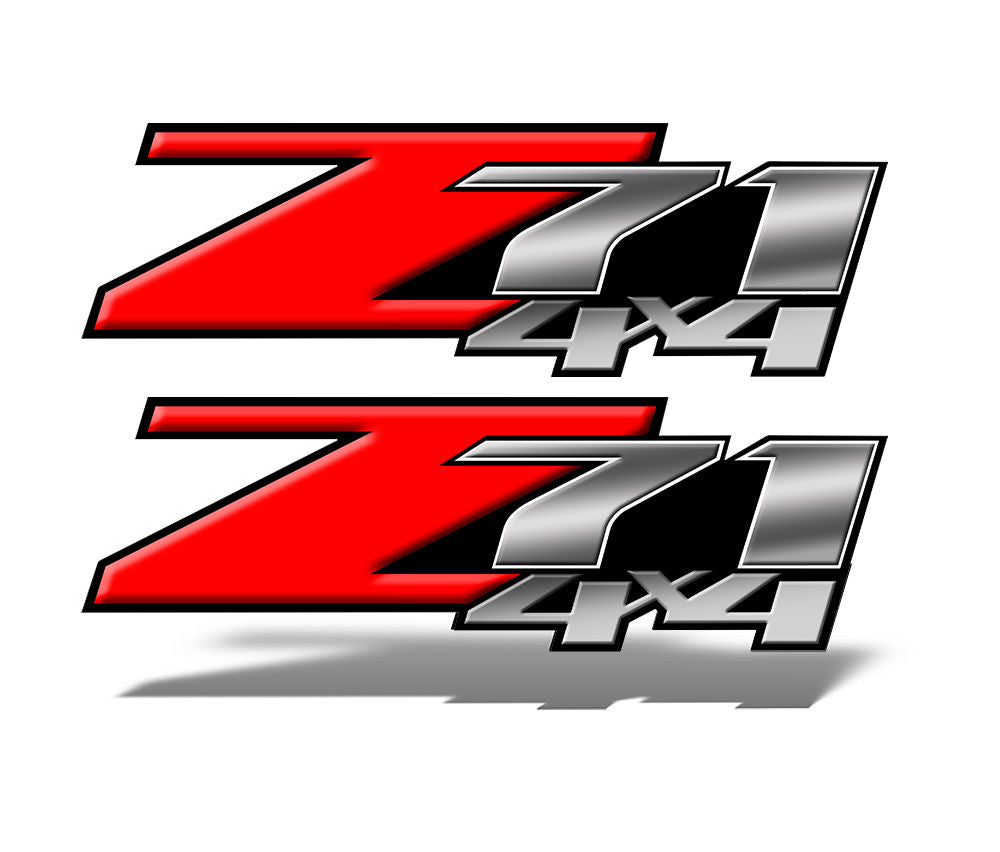 Red Z71 4x4 Decals
