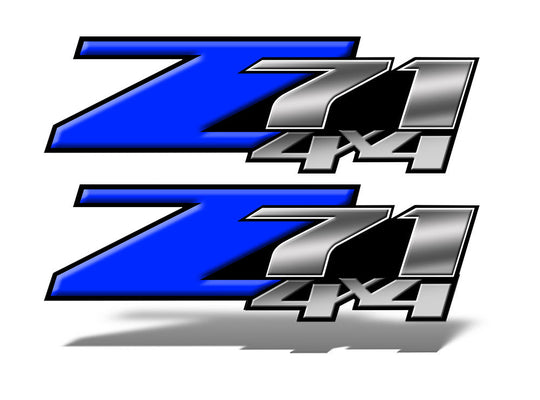 Dark Blue Z71 4x4 Decals
