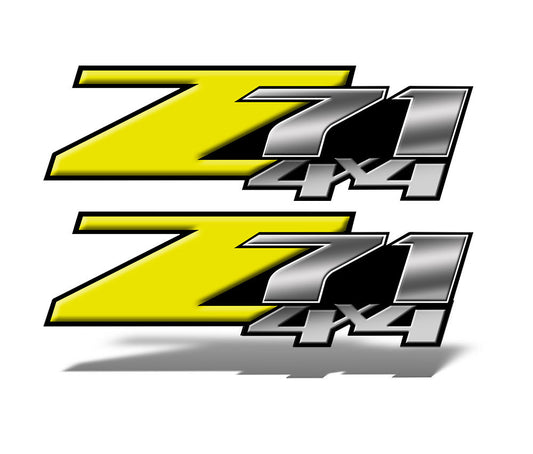 Yellow Z71 4x4 Decals