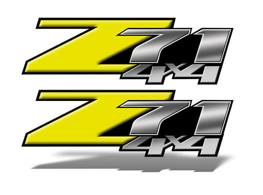 Yellow Z71 4x4 Decals