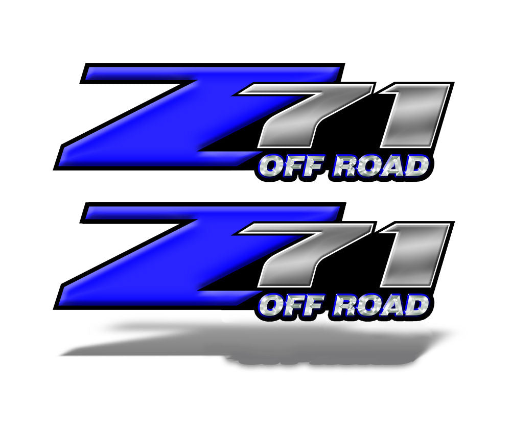 Z71 OFF ROAD Decals Dark Blue
