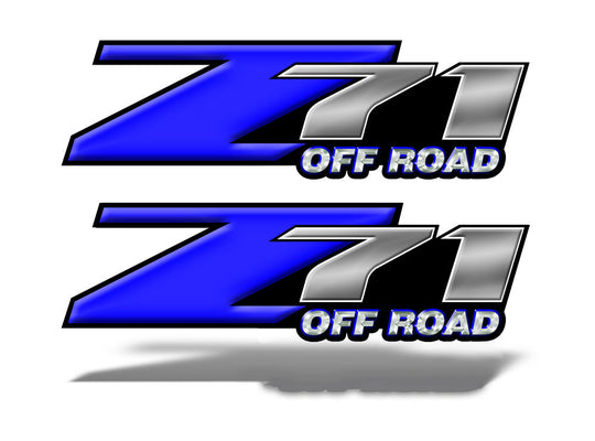 Z71 OFF ROAD Decals Dark Blue