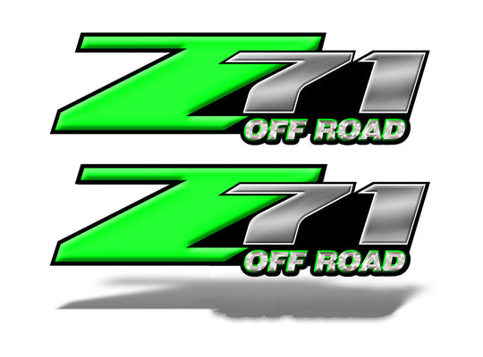 Z71 OFFROAD Decals Green