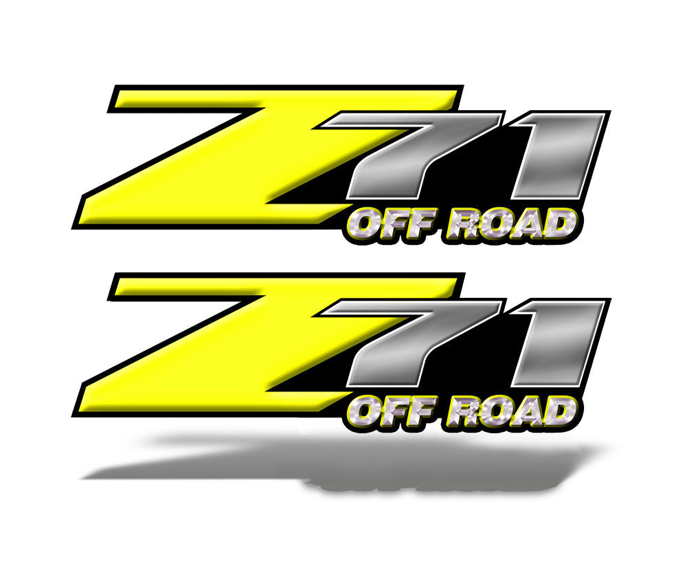 Z71 OFF ROAD Decals Yellow