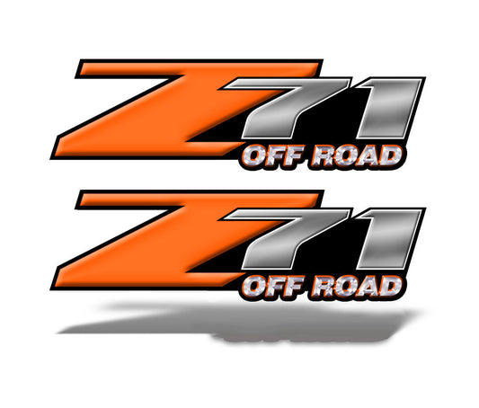 Orange Z71 4x4 Decals